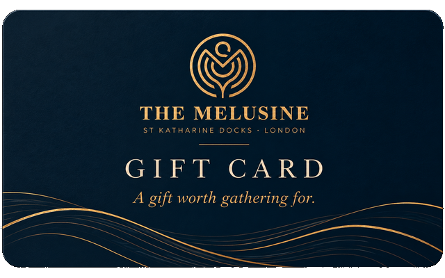 The Melusine Gift Card in navy and gold: A gift worth gathering for